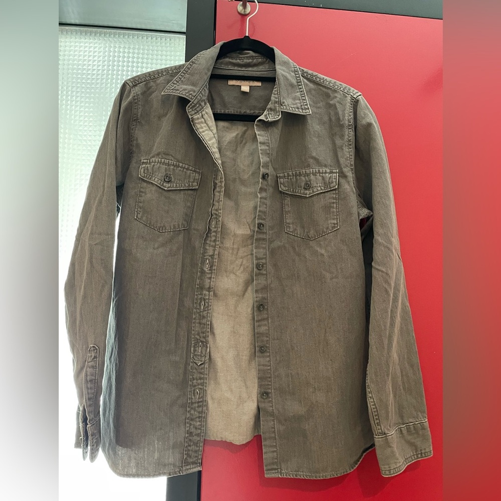 Banana Republic Black/Grey Denim Shirt